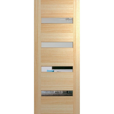 Hume Doors Savoy 820 XS11 (2040mm x 820mm x 40mm) Tas Oak Clear Entrance Door - Sydney Home Centre