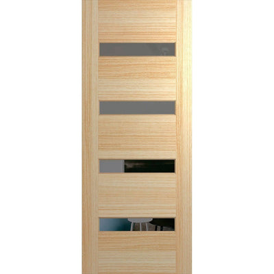 Hume Doors Savoy 820 XS11 (2040mm x 820mm x 40mm) Tas Oak Grey Tint Entrance Door - Sydney Home Centre