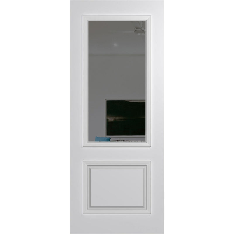 Hume Doors Vaucluse Premier XVP22 (2040mm x 1200mm x 40mm) Solid HMR MDF Core (DB) DuraXP Grey Tint Entrance Door - Sydney Home Centre
