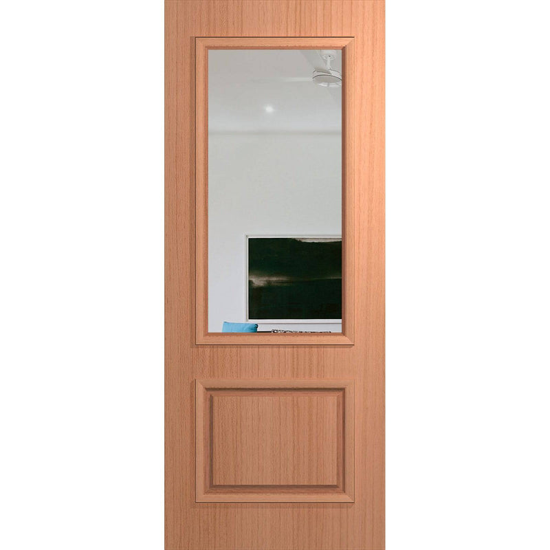 Hume Doors Vaucluse Premier XVP22 (2040mm x 820mm x 40mm) Solid HMR MDF Core (DB) SPM Clear Entrance Door - Sydney Home Centre