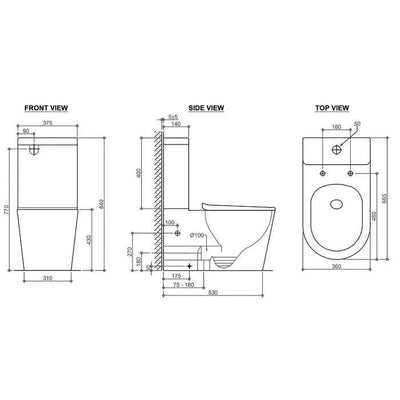 Inspire Feanza FTW Toilet White - Sydney Home Centre