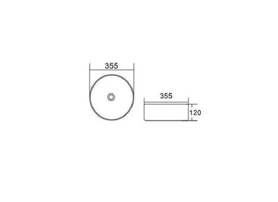 Inspire Round 355mm Basin Matte White - Sydney Home Centre