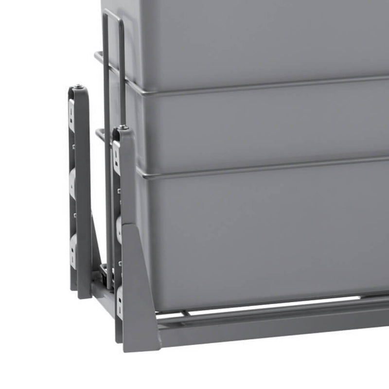 Higold Bottom Mounted 28L Single Slide Out Concealed Waste Bin For A 300mm Cabinet Includes Optional Door Bracket Grey - Sydney Home Centre