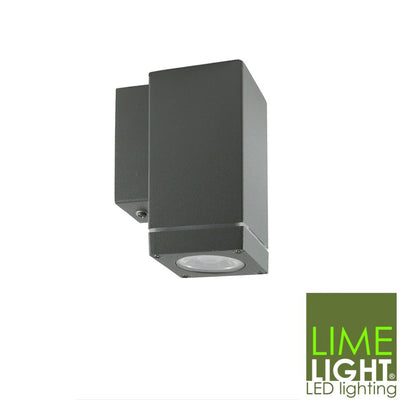 Limelight Bronte Wall Mounted Square Down Light 240V Dark Grey - Sydney Home Centre