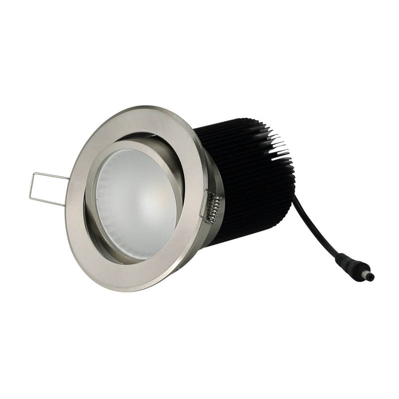 Limelight Hero Dimmable Warm White 15W COB LED Downlight Kit 90mm Silver Frame - Sydney Home Centre