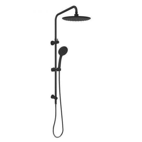 Linkware Loui Twin Shower With Rail Matte Black - Sydney Home Centre