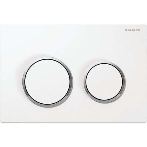 Mercio Geberit Kappa21 White Flush Plate With Chrome Trim - Sydney Home Centre