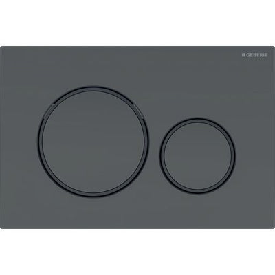 Mercio Geberit Sigma20 Matte Black Flush Plate With Black Trim - Sydney Home Centre