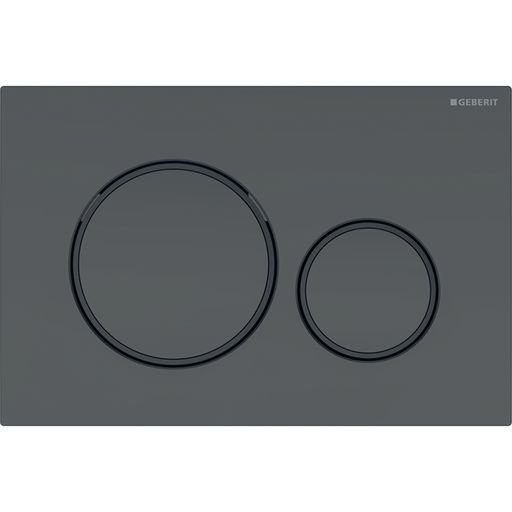 Mercio Geberit Sigma20 Matte Black Flush Plate With Black Trim - Sydney Home Centre