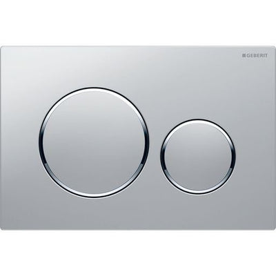 Mercio Geberit Sigma20 Matte Chrome Flush Plate With Chrome Trim - Sydney Home Centre