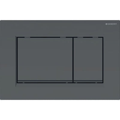 Mercio Geberit Sigma30 Matte Black Flush Plate With Black Trim - Sydney Home Centre