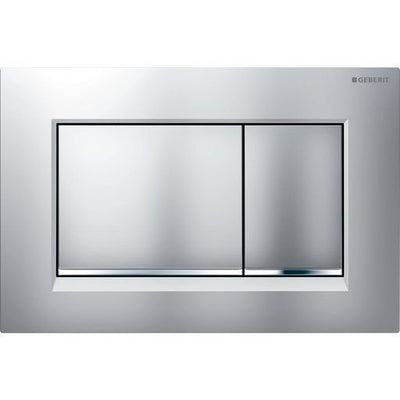 Mercio Geberit Sigma30 Matte Chrome Flush Plate With Chrome Trim - Sydney Home Centre