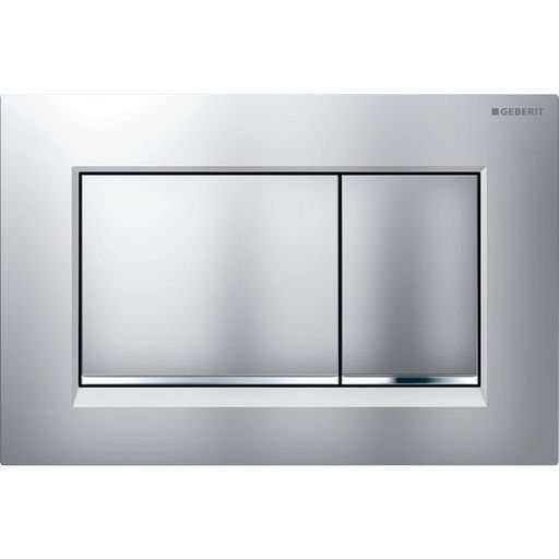 Mercio Geberit Sigma30 Matte Chrome Flush Plate With Chrome Trim - Sydney Home Centre