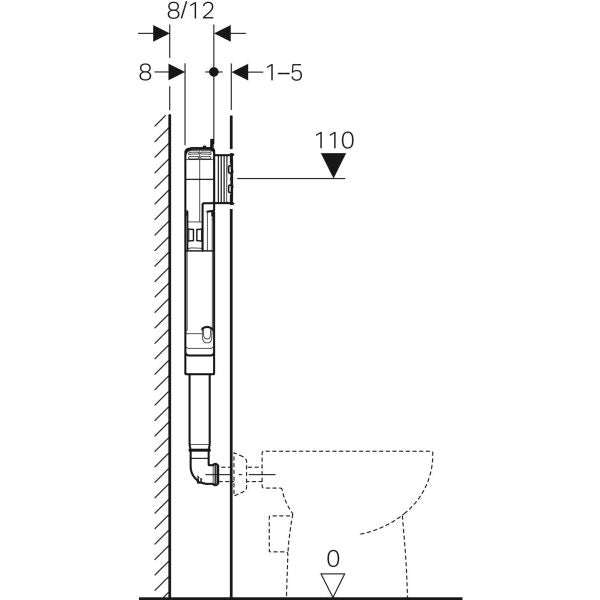 Mercio Geberit Sigma8 Concealed Cistern - Sydney Home Centre