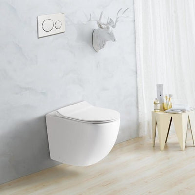 Mercio Raul66 Wall Hung Toilet Pan White - Sydney Home Centre