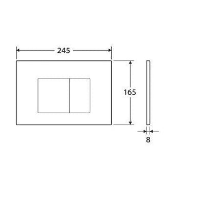 Mercio R&T Access Flush Plate Square Chrome - Sydney Home Centre