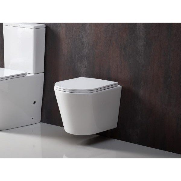 Mercio Zara Wall Hung Toilet Pan White - Sydney Home Centre