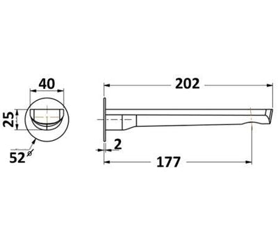 Millennium Tapware Akemi Bath Spout 180mm Brushed Nickel - Sydney Home Centre