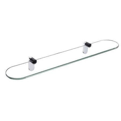 Millennium Tapware Akemi Glass Shelf Matte Black & Chrome - Sydney Home Centre