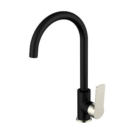 Millennium Tapware Akemi Sink Mixer Matte Black & Brushed Nickel - Sydney Home Centre