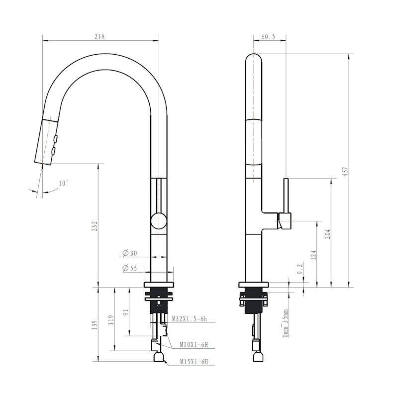 MN Bentlee Kitchen Mixer Brushed Nickel - Sydney Home Centre