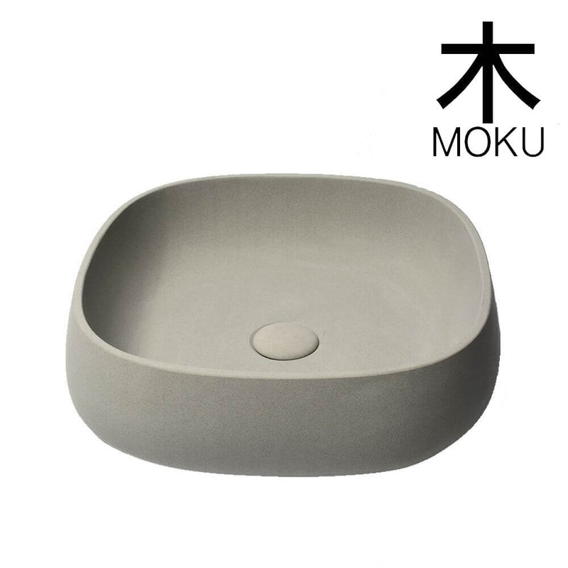 Moku Above Counter 440mm x 440mm Solid Limestone Square Basin Matte Stone Finish - Sydney Home Centre