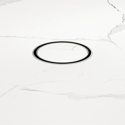 Nero 100mm Round Floor Waste 50mm Outlet Brushed Nickel - Sydney Home Centre