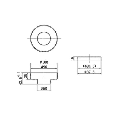 Nero 100mm Round Floor Waste 50mm Outlet Brushed Nickel - Sydney Home Centre