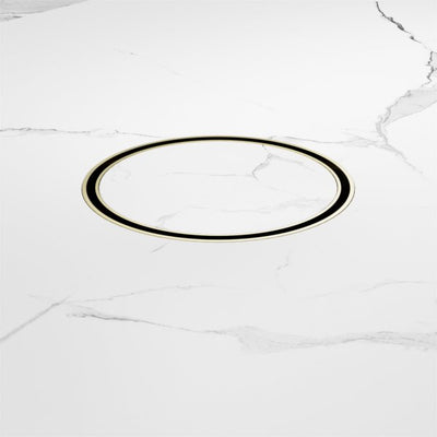 Nero 130mm Round Floor Waste 100mm Outlet Brushed Gold - Sydney Home Centre