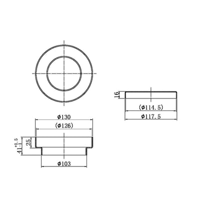 Nero 130mm Round Floor Waste 100mm Outlet Brushed Nickel - Sydney Home Centre