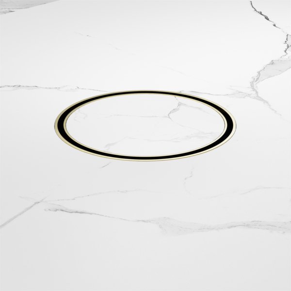 Nero 130mm Round Floor Waste 80mm Outlet Brushed Gold - Sydney Home Centre