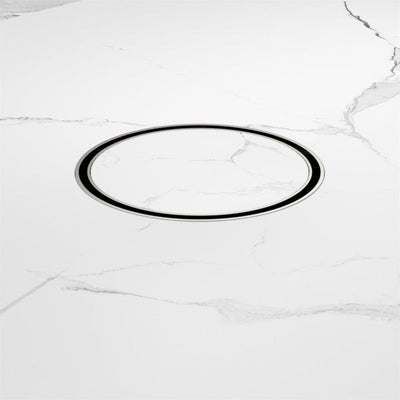 Nero 130mm Round Floor Waste 80mm Outlet Brushed Nickel - Sydney Home Centre