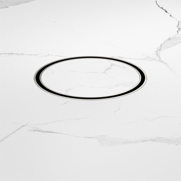 Nero 130mm Round Floor Waste 80mm Outlet Brushed Nickel - Sydney Home Centre