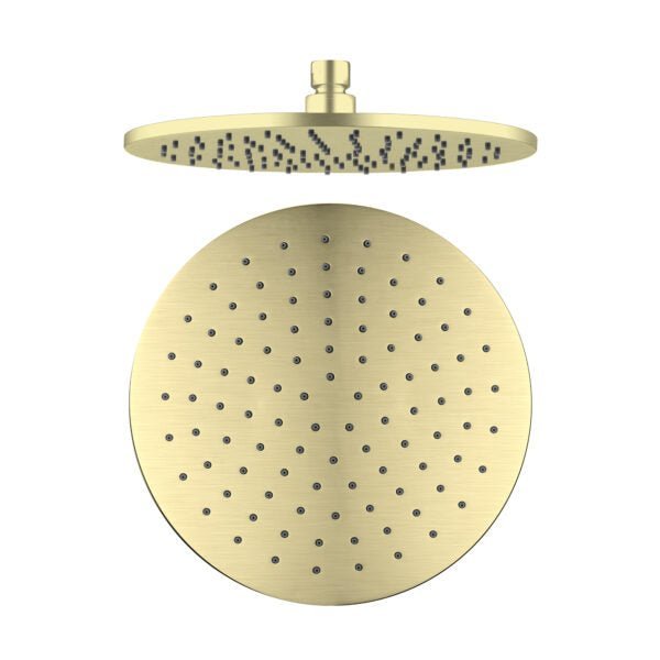 Nero 250mm Round Shower Head Brushed Gold - Sydney Home Centre