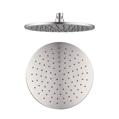 Nero 250mm Round Shower Head Brushed Nickel - Sydney Home Centre