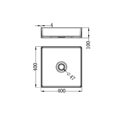 Nero 400mm Square Stainless Steel Basin Brushed Bronze - Sydney Home Centre