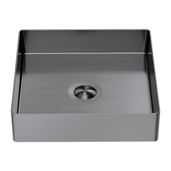 Nero 400mm Square Stainless Steel Basin Graphite - Sydney Home Centre