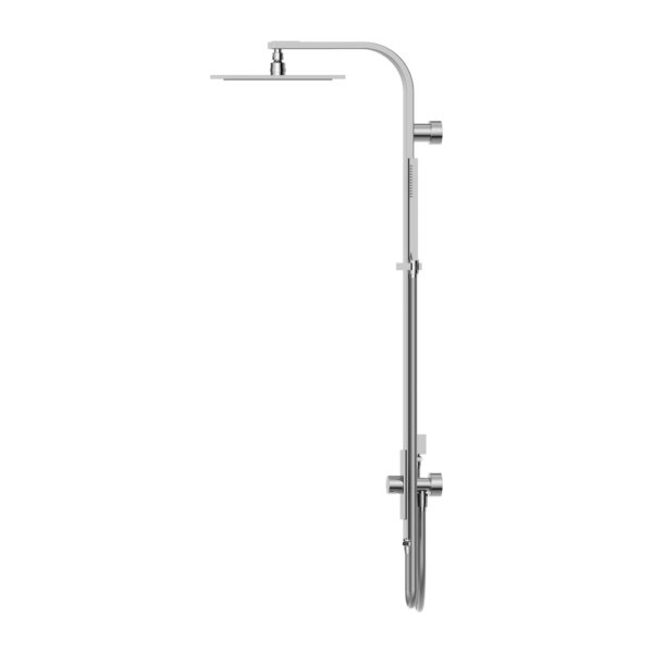 Nero Astra Rain Square Shower Set Double Hose Chrome - Sydney Home Centre