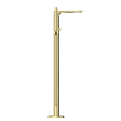 Nero Bianca Floor Standing Bath Mixer With Hand Shower Brushed Gold - Sydney Home Centre