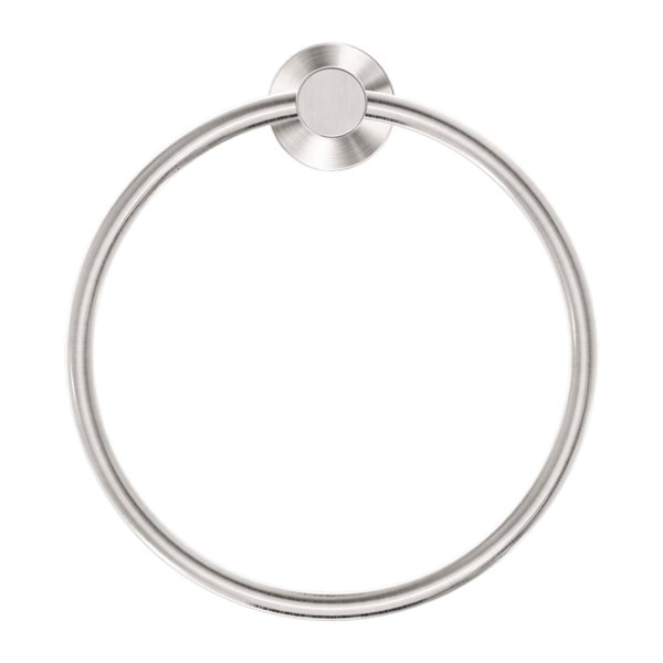 Nero Classic / Dolce Hand Towel Ring Brushed Nickel - Sydney Home Centre