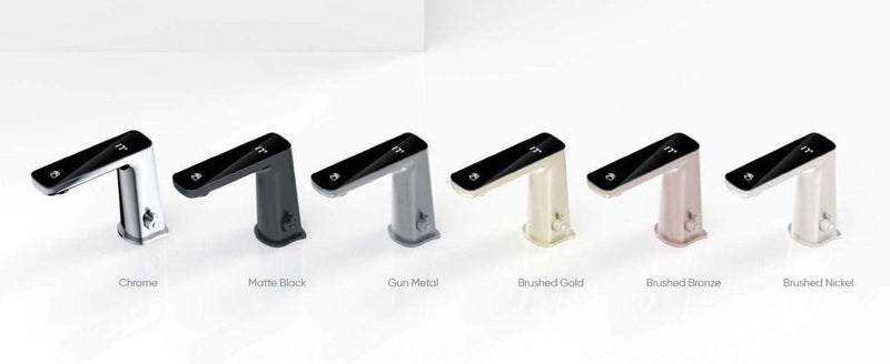 Nero Claudia Sensor Mixer With Black Top Display Brushed Nickel - Sydney Home Centre
