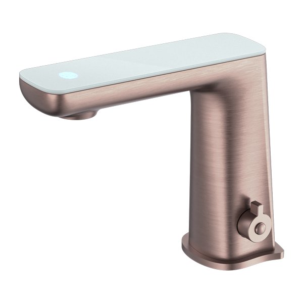 Nero Claudia Sensor Mixer With White Top Display Brushed Bronze - Sydney Home Centre
