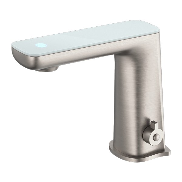 Nero Claudia Sensor Mixer With White Top Display Brushed Nickel - Sydney Home Centre
