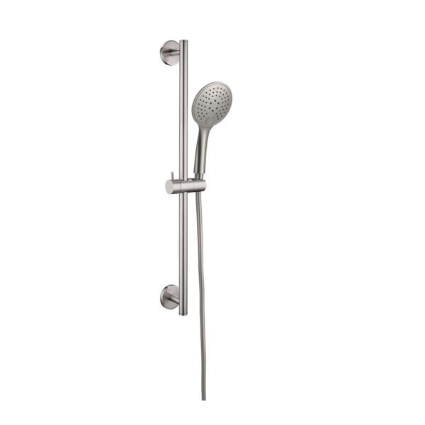Nero Dolce Rain Shower Rail With Push Button Shower Brushed Nickel - Sydney Home Centre