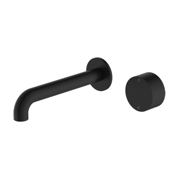 Nero Kara Progressive Wall Basin/Bath Mixer 160mm Spout Matte Black - Sydney Home Centre