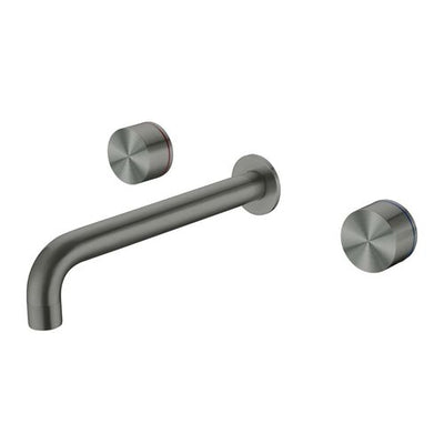 Nero Kara Wall Basin Set 180mm Spout Gun Metal - Sydney Home Centre