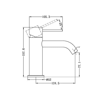 Nero Mecca Basin Mixer Brushed Nickel - Sydney Home Centre