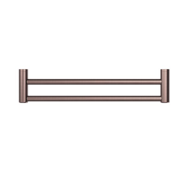 Nero Mecca Care 25mm Grab Double Towel Rail 600mm Brushed Bronze - Sydney Home Centre