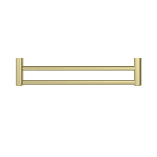 Nero Mecca Care 25mm Grab Double Towel Rail 600mm Brushed Gold - Sydney Home Centre