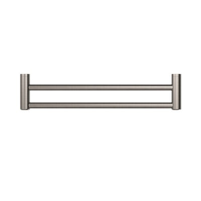 Nero Mecca Care 25mm Grab Double Towel Rail 600mm Brushed Nickel - Sydney Home Centre